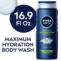 NIVEA MEN Maximum Hydration Body Wash with Aloe Vera, 16.9 Fl Oz Bottle EasyOptionXY LLC