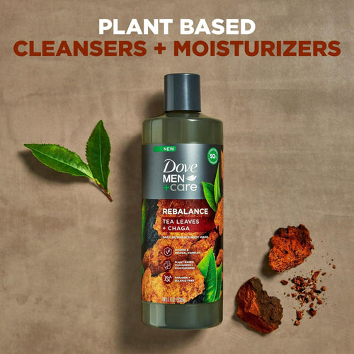 Dove Men+Care Rebalance Hydrating Body Wash, Tea Leaves and Chaga, 18 fl oz EasyOptionXY LLC