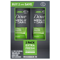 Dove Men+Care Extra Fresh Refreshing Hydrating Face and Body Wash Twin Pack, 18 fl oz EasyOptionXY LLC