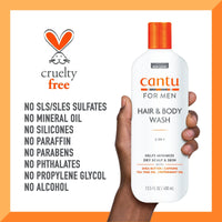 Cantu for Men 2-in-1 Hair & Body Wash, 13.5 fl oz EasyOptionXY LLC