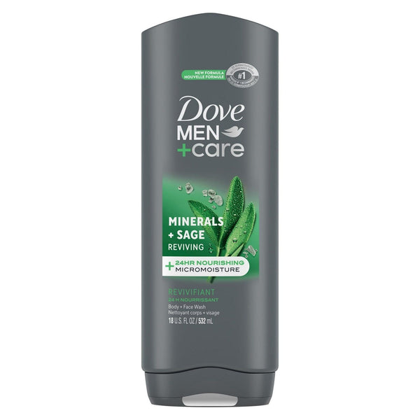 Dove Men+Care Reviving Long Lasting Face and Body Wash, Minerals and Sage, 18 fl oz EasyOptionXY LLC