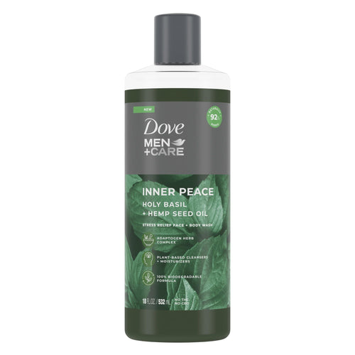 Dove Men+Care Face + Body Wash For Men Inner Peace Holy Basil + Hemp Seed Oil 18oz EasyOptionXY LLC