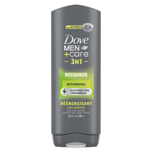 Dove Men+Care Recharge Hydrating 3-in-1 Menthol Body Wash, 18 fl oz EasyOptionXY LLC