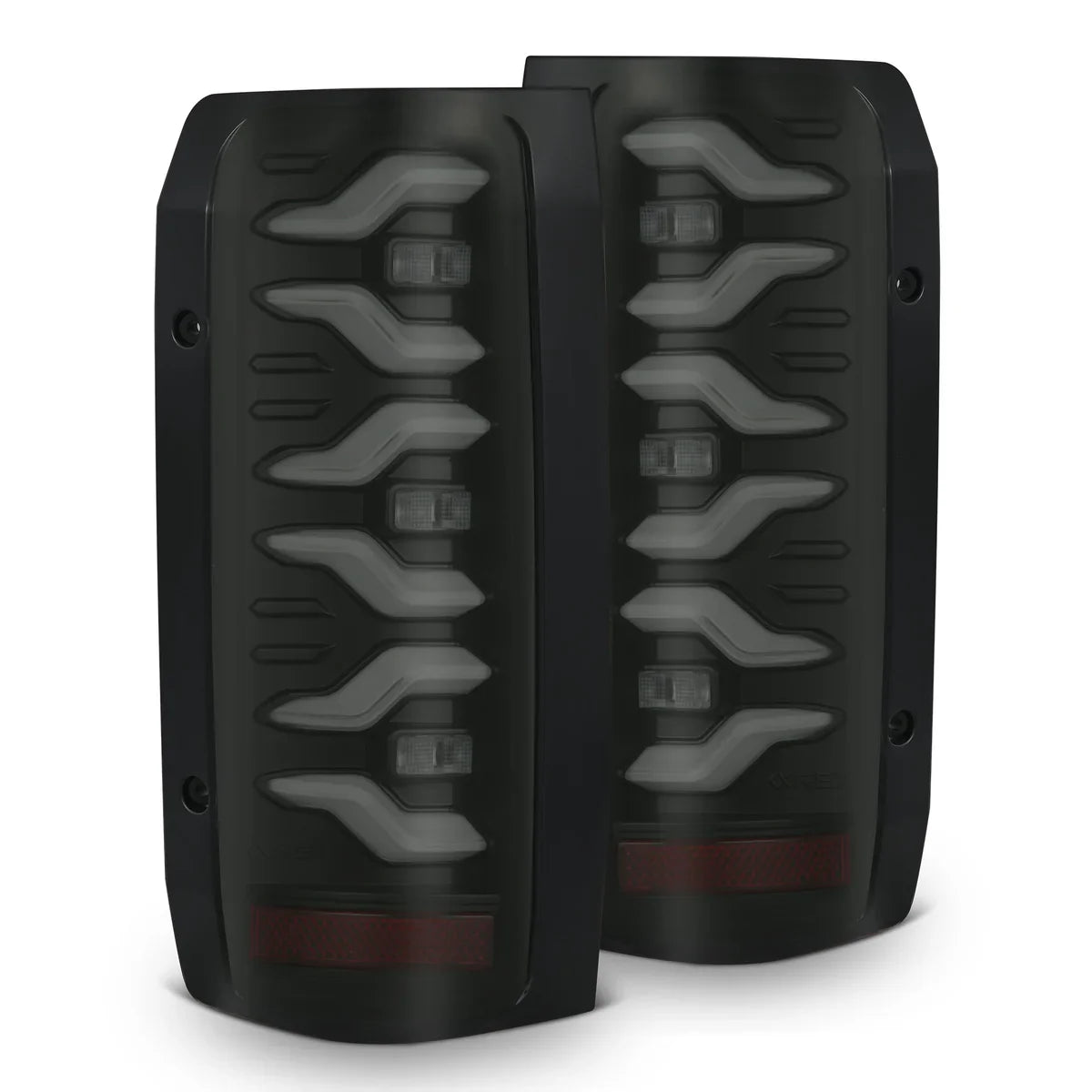 AlphaRex 87-96 Ford F-Series/Bronco LUXX-Series LED Tail Lights Black