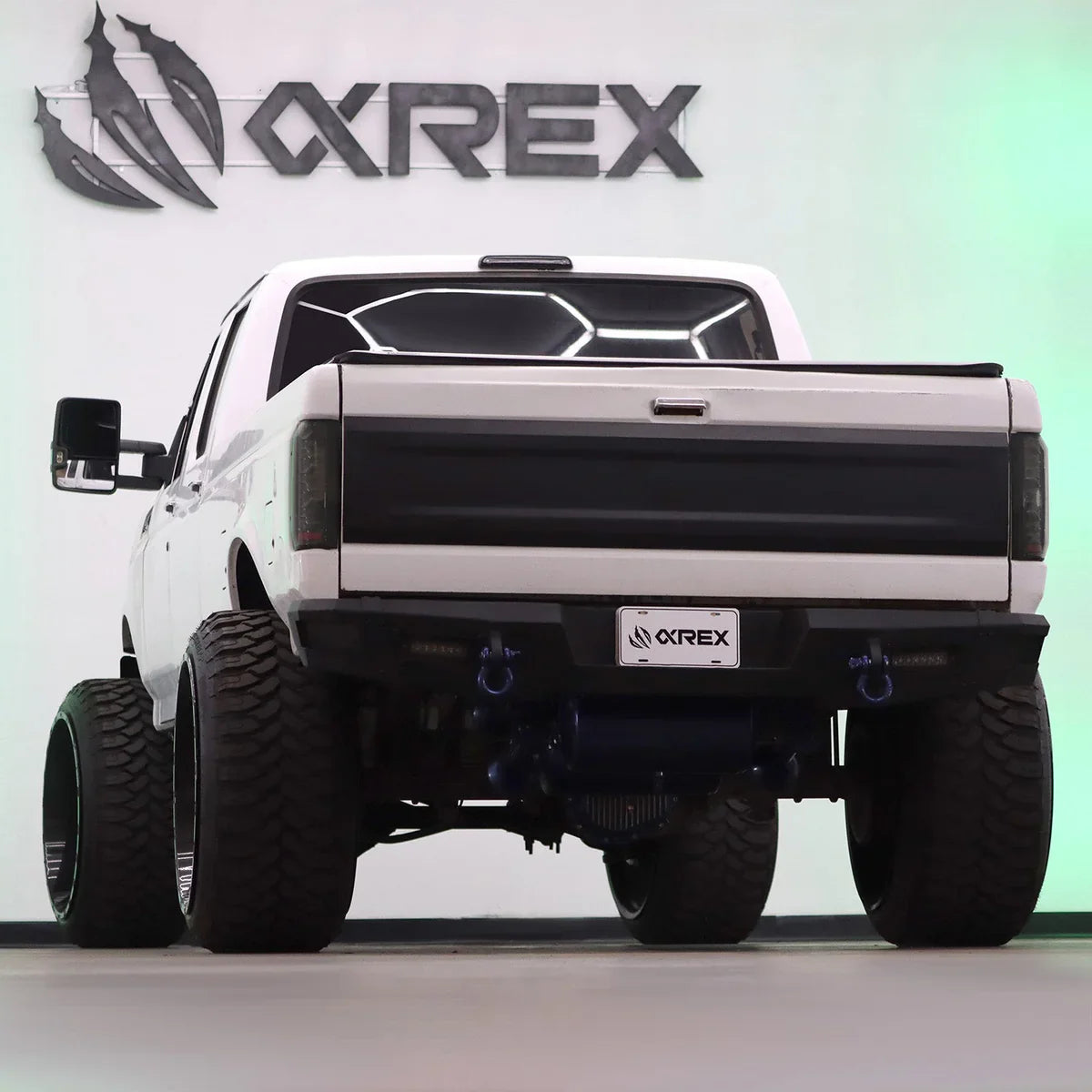 AlphaRex 87-96 Ford F-Series/Bronco LUXX-Series LED Tail Lights Black Red