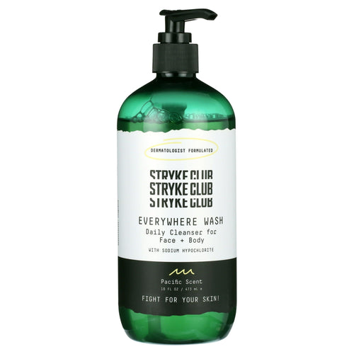 Stryke Club Face + Body + Hair (3-in-1), Everywhere Wash, All Skin Types, Acne Care, 16 fl. oz. Bottle EasyOptionXY LLC