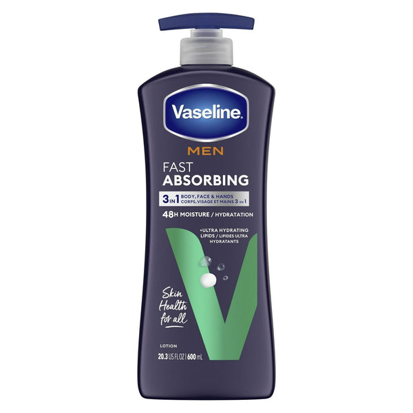 Vaseline Men Fast Absorbing Non Greasy Body Face and Hand Lotion, 20.3 fl oz EasyOptionXY LLC