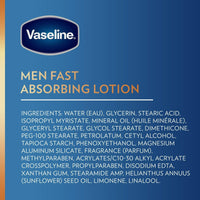 Vaseline Men Fast Absorbing Non Greasy Body Face and Hand Lotion, 20.3 fl oz EasyOptionXY LLC
