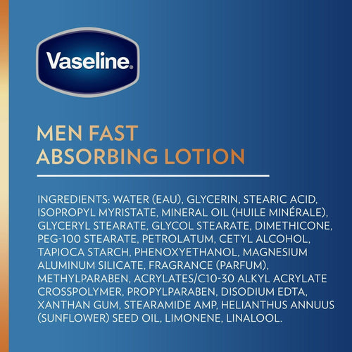 Vaseline Men Fast Absorbing Non Greasy Body Face and Hand Lotion, 20.3 fl oz EasyOptionXY LLC