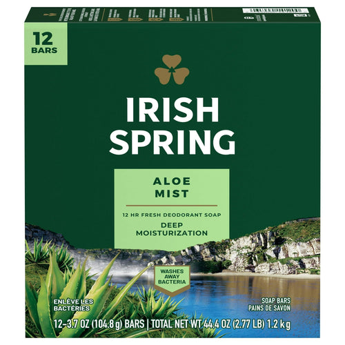 Irish Spring Bar Soap for Men, Aloe Mist Deodorant Bar Soap, 3.7 Oz, 12 Pack EasyOptionXY LLC