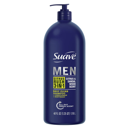 Suave Men 3 in 1 Shampoo Conditioner & Body Wash Citrus Rush, 40 oz EasyOptionXY LLC