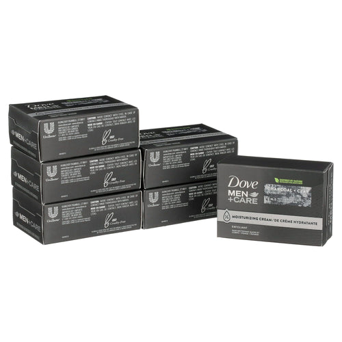 Dove Men+Care Elements Body and Face Bar Charcoal + Clay 3.75 oz, 6 Bar EasyOptionXY LLC