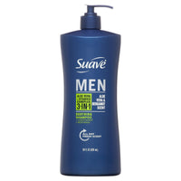 Suave Men 3-in-1 Shampoo Conditioner & Body Wash with Aloe Vera & Vitamin B7, All Hair Types 28 oz EasyOptionXY LLC