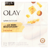 O lay Moisture Outlast Ultra Moisture Shea Butter Beauty Soap Bar Vitamin B3 Complex, 3.17 oz, 12 ct EasyOptionXY LLC