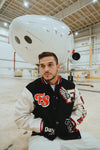 Manifest Varsity Jacket (Black) Fly Supply Co