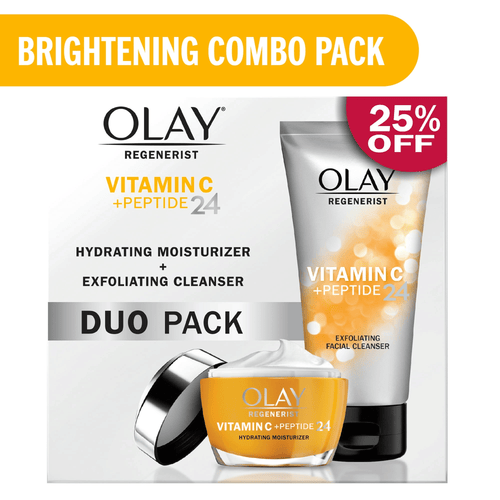 Olay Skin Care Brightening Vitamin C Gift Pack, Face Wash and Face Moisturizer Value Skincare Gift Set, 5 fl oz,1.7 oz EasyOptionXY LLC