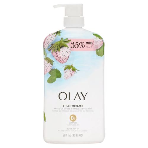 Olay Fresh Outlast Body Wash, White Strawberry & Mint, All Skin Types, 30 fl oz EasyOptionXY LLC