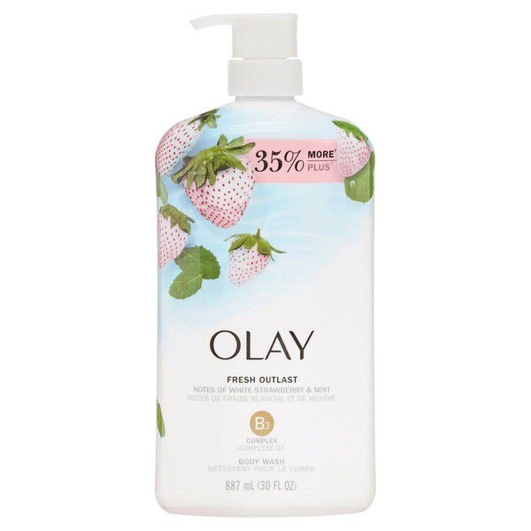 Olay Fresh Outlast Body Wash, White Strawberry & Mint, All Skin Types, 30 fl oz EasyOptionXY LLC