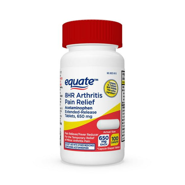 Equate Acetaminophen Extended-Release Tablets 650 mg Arthritis Pain; 100 Count EasyOptionXY LLC