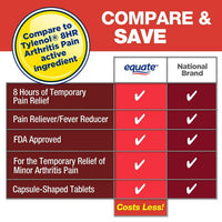 Equate Acetaminophen Extended-Release Tablets 650 mg Arthritis Pain; 100 Count EasyOptionXY LLC