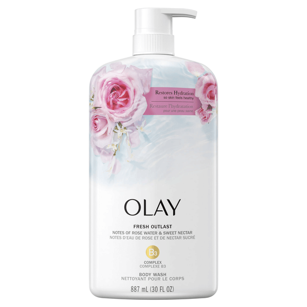 Olay Fresh Outlast Rose Water & Sweet Nectar Body Wash, 30 fl oz EasyOptionXY LLC