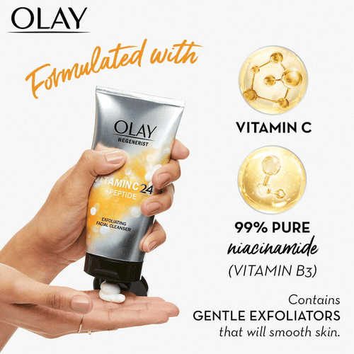 Olay Regenerist Vitamin C + Peptide 24 Face Wash for Dull Skin, 5.0 oz EasyOptionXY LLC