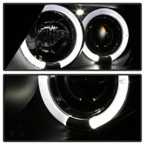 Spyder BMW Z4 03-08 Projector Headlights Halogen Model Only - LED Halo Black PRO-YD-BMWZ403-HL-BK OffRoadUSA.com