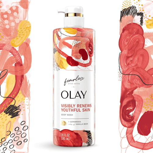Olay Fearless Artist Series Body Wash with Ceramides with Notes of Vanilla Bean, 20 fl oz EasyOptionXY LLC