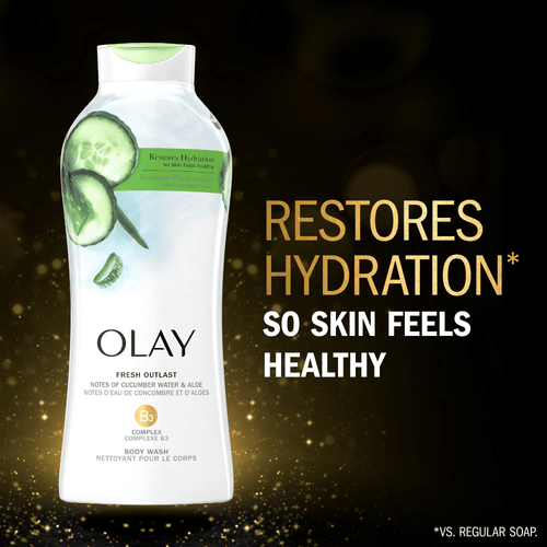 Olay Fresh Outlast Body Wash with Notes of Cucumber and Aloe, 22 fl oz EasyOptionXY LLC
