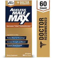 Ageless Male Max Total Testosterone Booster for Men with Ashwagandha, 60 Caplets EasyOptionXY LLC