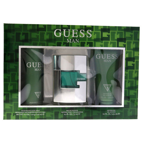 Guess Man by Guess for Men - 3 Pc Gift Set 2.5oz EDT Spray, 6oz Deodorizing Body Spray, 6.7oz Shower Gel EasyOptionXY LLC