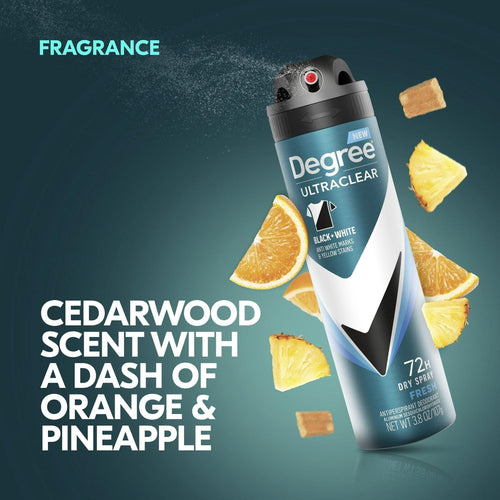 Degree Ultra Clear Long Lasting Antiperspirant Deodorant Dry Spray Twin Pack, Fresh, 3.8 oz EasyOptionXY LLC