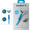 Harry's Men's 5-Blade Manual Razor Handle and 2 Razor Blade Refills, Glacier Blue EasyOptionXY LLC