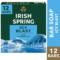 Irish Spring Icy Blast Bar Soap for Men, Mens Bar Soap, 12 Pack, 3.7 oz Soap Bars EasyOptionXY LLC