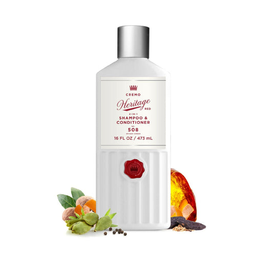 Cremo Heritage Collection 2-In-1 Shampoo & Conditioner, 16 Oz, Men's Shampoo, Men's Conditioner, Spiced Amber Fragrance EasyOptionXY LLC
