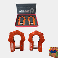 3/4'' Extreme duty Aluminum D-Shackle set (9T) (LIFETIME WARRANTY*) MOJAB OFFROAD