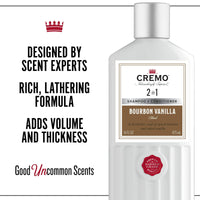 CREMO Astonishingly Superior Moisturizing 2-in-1 Shampoo Plus Conditioner with Bourbon Vanilla & Blend, 16 fl oz EasyOptionXY LLC