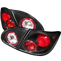 Spyder Toyota Corolla 03-08 Euro Style Tail Lights Black ALT-YD-TC03-BK OffRoadUSA.com