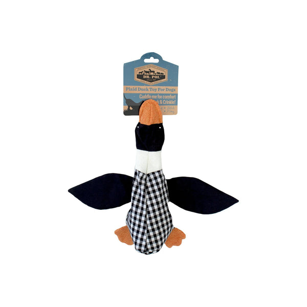 Dr. Pol Plush Squawking Plaid Duck, Black EasyOptionXY LLC