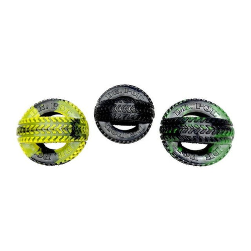 Dr. Pol Green TPR Thread Tire Fetch & Chew Dog Toy for All Dogs. Play, Toss & Tug. 4.5" EasyOptionXY LLC
