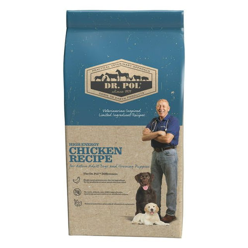 Dr. Pol High Energy Limited Ingredient Chicken Recipe Dry Dog Food for All Breeds, Ages and Sizes of Dogs and Growing Puppies, 12 lb. Bag EasyOptionXY LLC