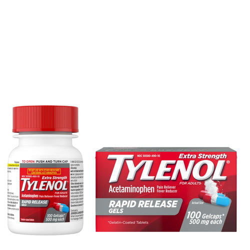 Tylenol Extra Strength Acetaminophen Rapid Release Gels; 100 ct EasyOptionXY LLC