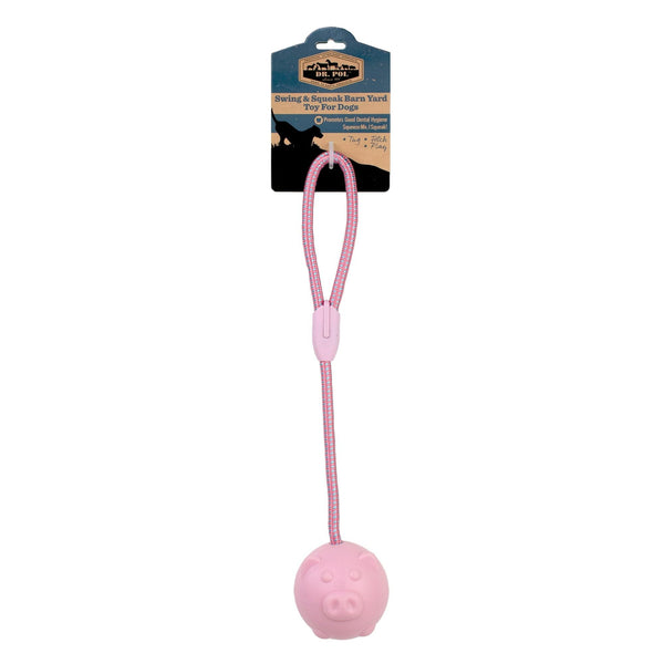Dr. Pol Loop Knotted Rope Tug With Pig Shaped TPR Ball Dog Toy EasyOptionXY LLC