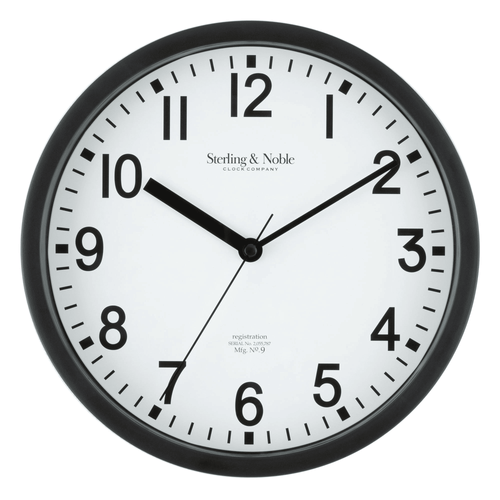 Mainstays Basic Indoor 8.78" Black Analog Round Modern Wall Clock EasyOptionXY LLC