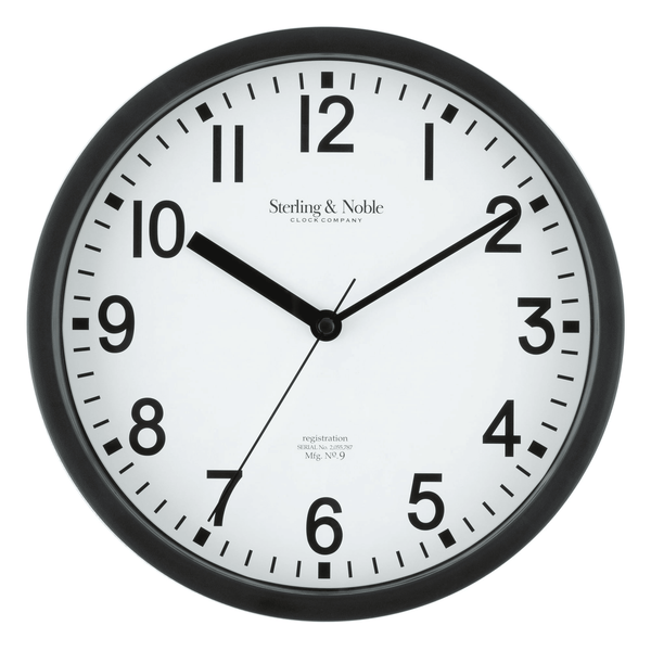 Mainstays Basic Indoor 8.78" Black Analog Round Modern Wall Clock EasyOptionXY LLC