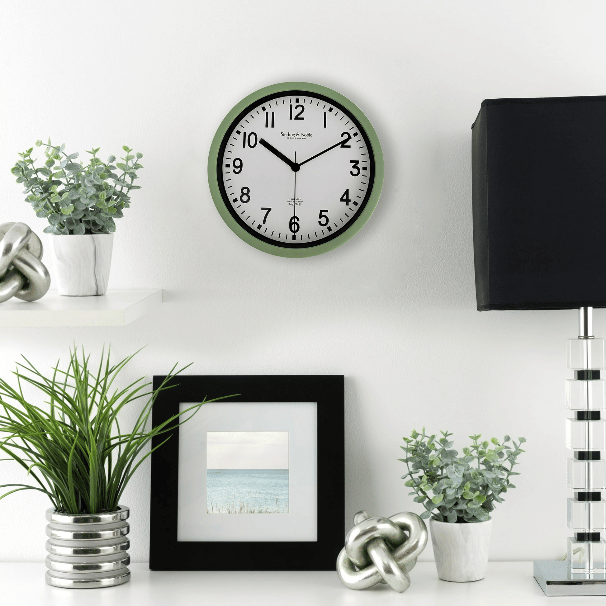 Mainstays Basic Indoor 8.78" Sage Analog Round Modern Wall Clock EasyOptionXY LLC