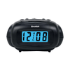 SHARP Digital Alarm Clock, Black, LCD Display, Battery Operated, Small, Travel Clock EasyOptionXY LLC