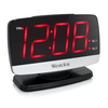 Westclox Black and Silver Electric Tilt & Swivel Alarm Clock Extra Large 1.8' LED Time Display EasyOptionXY LLC