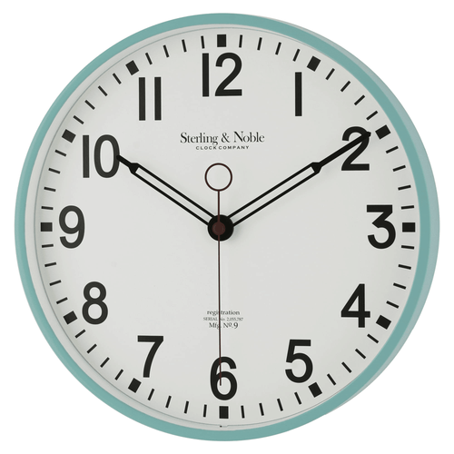 Mainstays Indoor 11.5" Round Mint Green Arabic Retro Schoolhouse Analog Wall Clock EasyOptionXY LLC