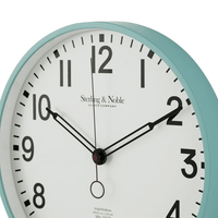 Mainstays Indoor 11.5" Round Mint Green Arabic Retro Schoolhouse Analog Wall Clock EasyOptionXY LLC